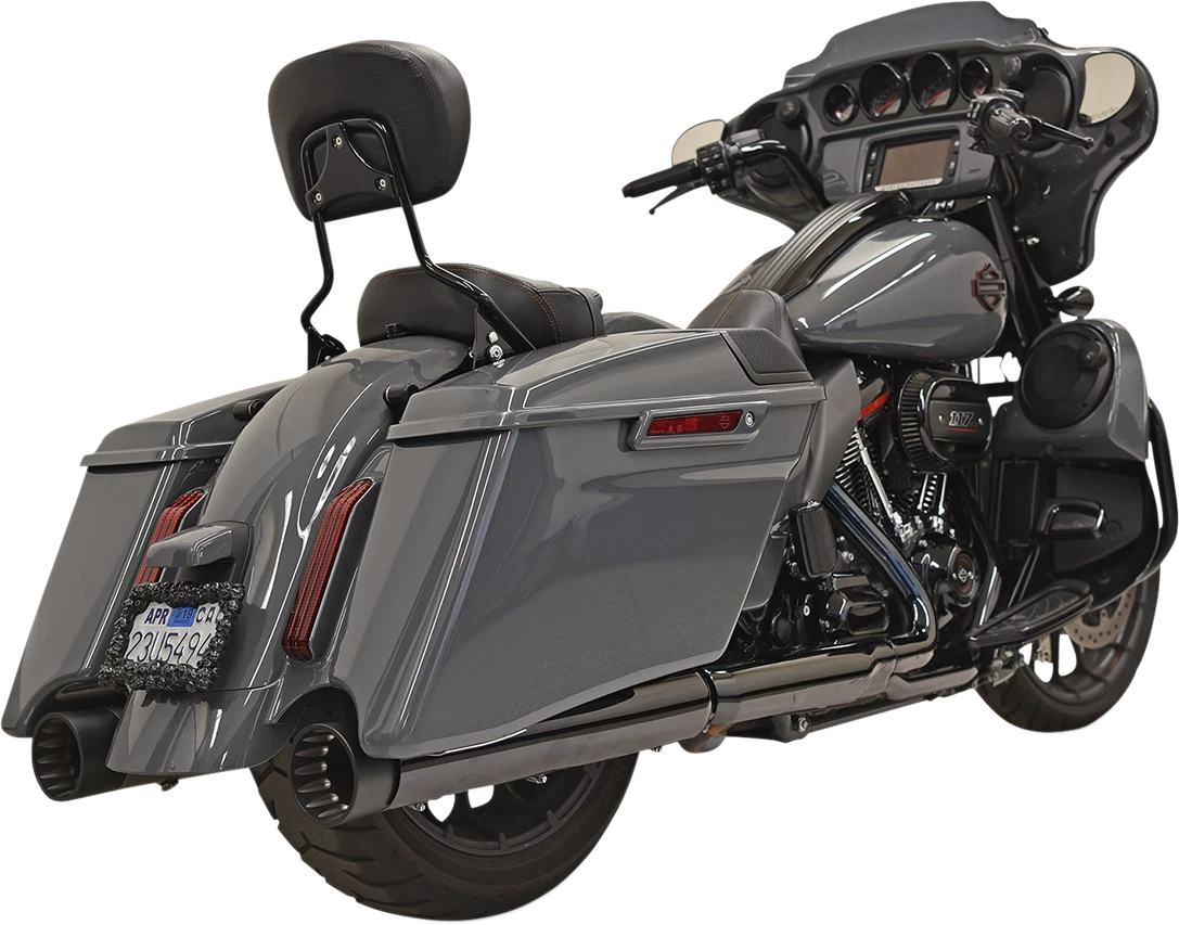 Bassani Xhaust DNT Straight Can Mufflers for M8 CVO (Chrome/Black) 1F73DNT5