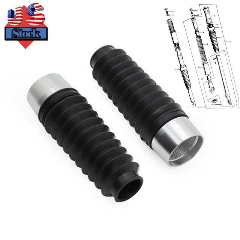 Set of 2 Front Fork Boots & Caps for Honda Z50A Z50R CT70 (1969–1971)