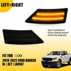 Amber LED Front Side Marker Parking Lights for Ford Ranger (2019–2023)