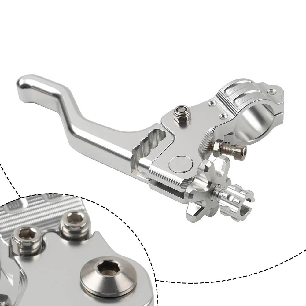 Stunt Clutch Lever for Universal Motorcycles (7/8", 1 Finger, Silver)