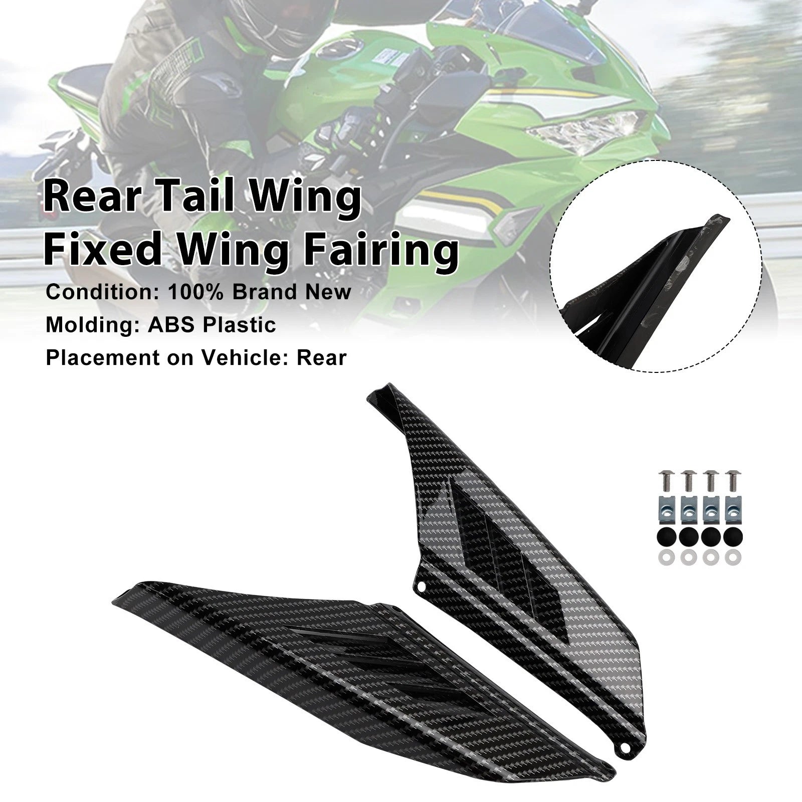 Rear Tail Wing Fairing for Kawasaki Ninja ZX-4R ZX-4RR (2023–2025) CBN
