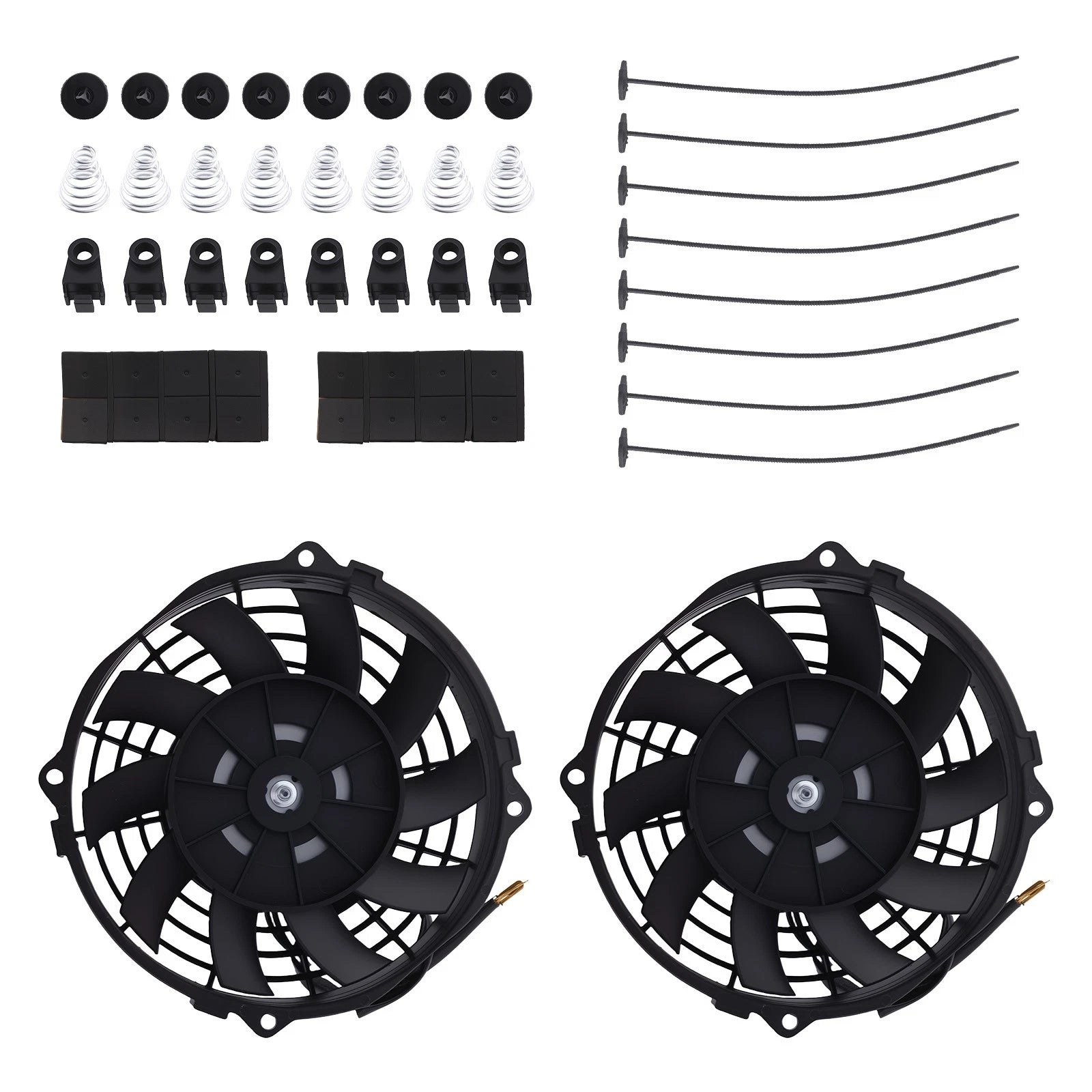 2Pcs 7" Electric Cooling Fans for Universal Radiator Application