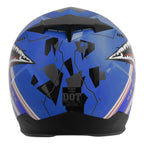 Youth Full Face Motorcycle Helmet for Kids - Shark Blue Yellow Gray (M-XXL)