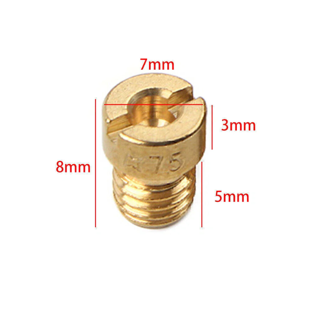 5mm Replacement Carburetor Jets #75-#102 for Dellorto Sha Phbg