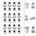 Valve Stem Hex Cap+Sleeve Cover Chrome Car Truck Tire Wheel Tyre