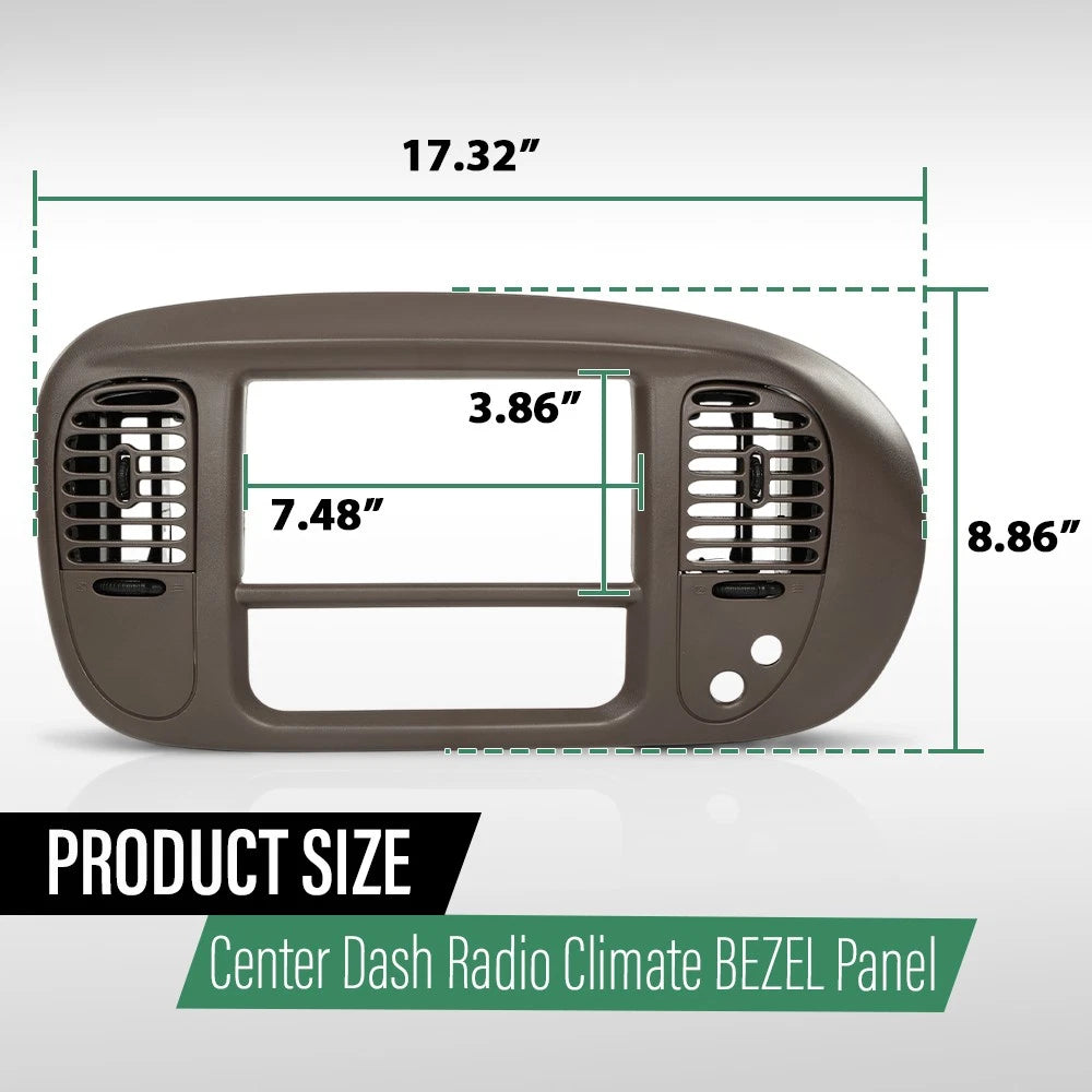 Center Dash Radio Bezel with Air Vent for Ford F150 Expedition (1997–2003)