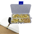 100Pcs Metal Triangle D Ring Hooks with Screws for Hanging Photos