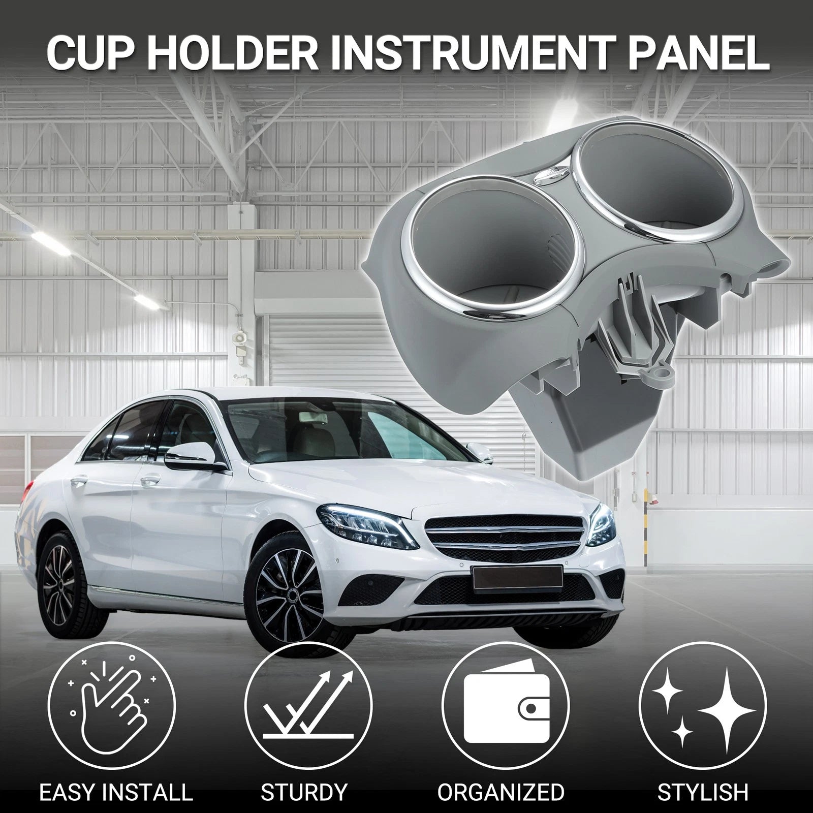 Cup Holder for Mercedes-Benz CLS500 (2006) No.A21968004147G50 Gray