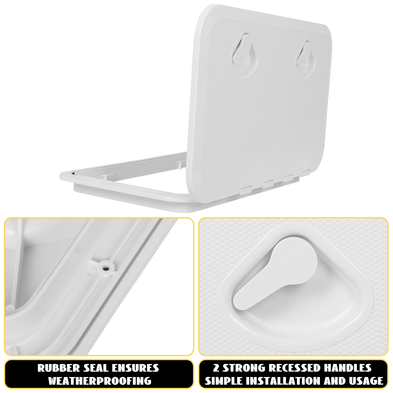 24" x 14" Marine Deck Access Hatch for Boat Caravan RV (180 Lid Hinge)