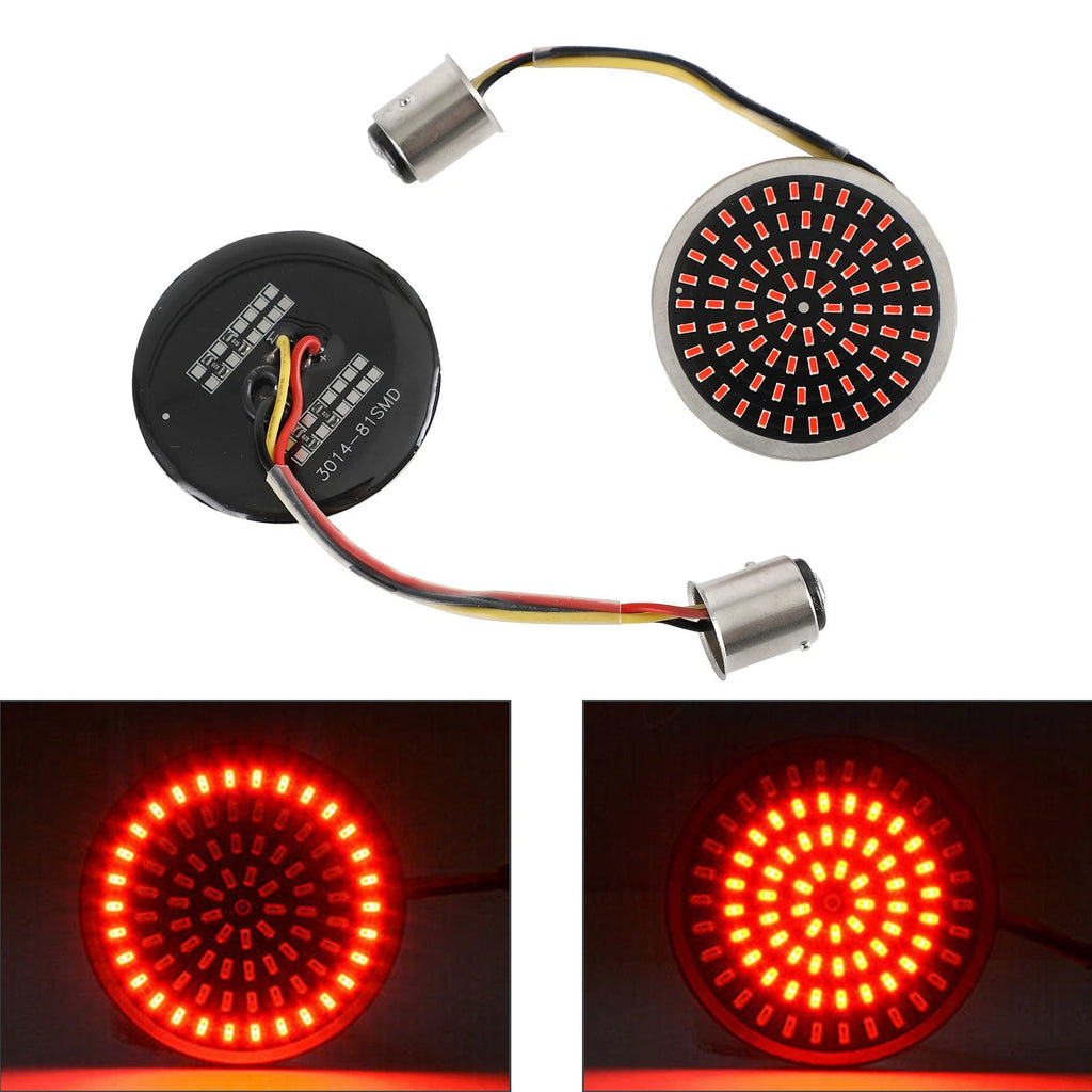 2X 1157 LED Turn Signal Light Inserts for Harley Softail Touring Dyna Sportster