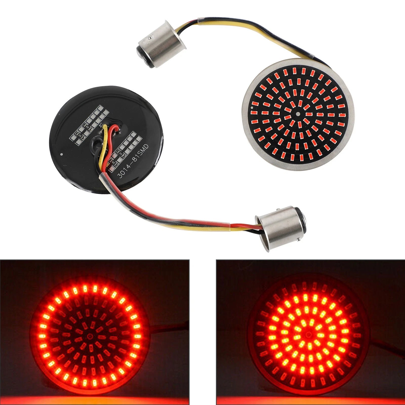 2X 1157 LED Turn Signal Light Inserts for Harley Softail Touring Dyna Sportster