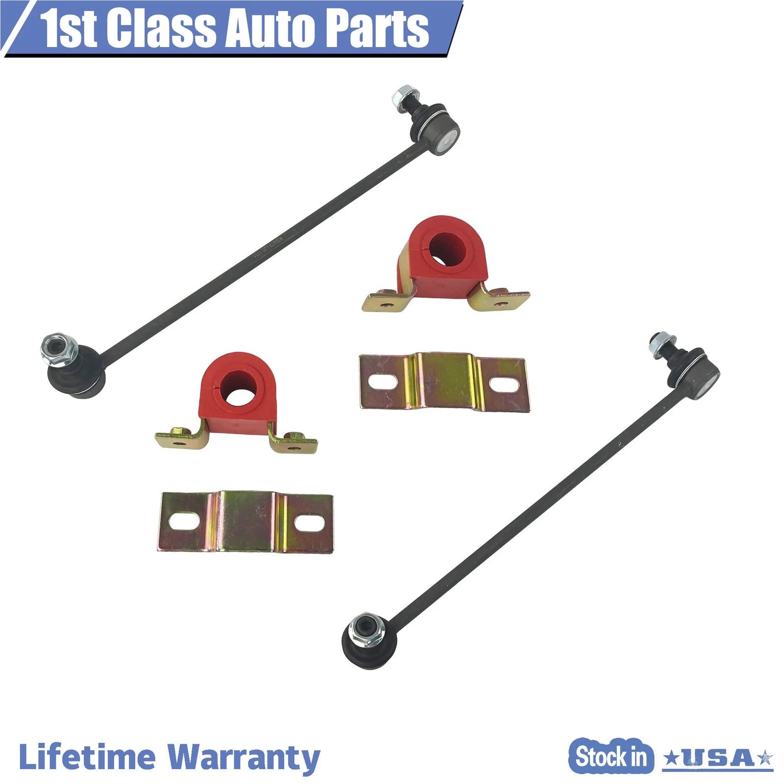 Set of 4 Front Sway Bar Link Bushings for Volkswagen Passat Tiguan (2006–2015)