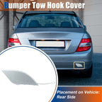 Rear Car Bumper Tow Hook Cover for Mercedes-Benz (A2048850823) Silver Tone