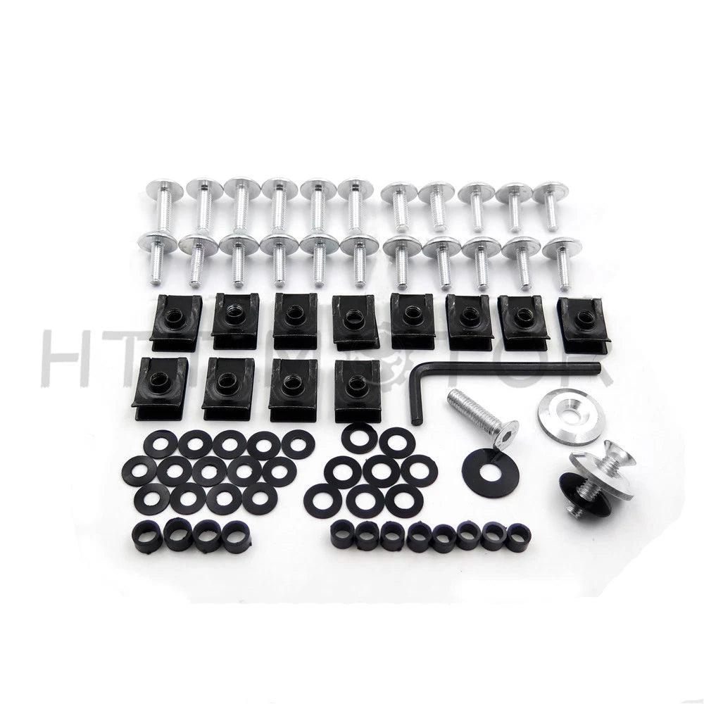 Flat Motor Fairing Bolt Screw Kit for Kawasaki Ninja ZX9R ZX6 ZX6R (1998–2003)