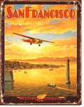 Vintage Replica Tin Metal Sign for Western Express Air Plane (1985)
