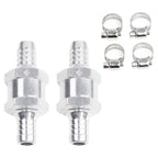10mm Fuel Non Return Check Valve for Petrol Diesel with 4 Hose Clamps