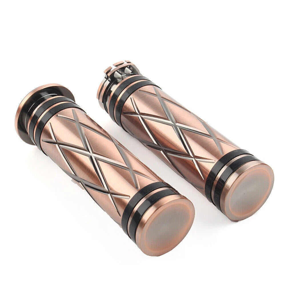 1" Chrome Handlebar Hand Grips for Harley Touring Dyna Sportster XL883 1200