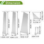 10 Pcs Door Pillar Window Trim for Dodge Grand Caravan (2008–2016) Silver Tone
