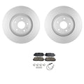 Front Rotors & Akebono EURO Ceramic Brake Pads Kit for Audi A4 Allroad