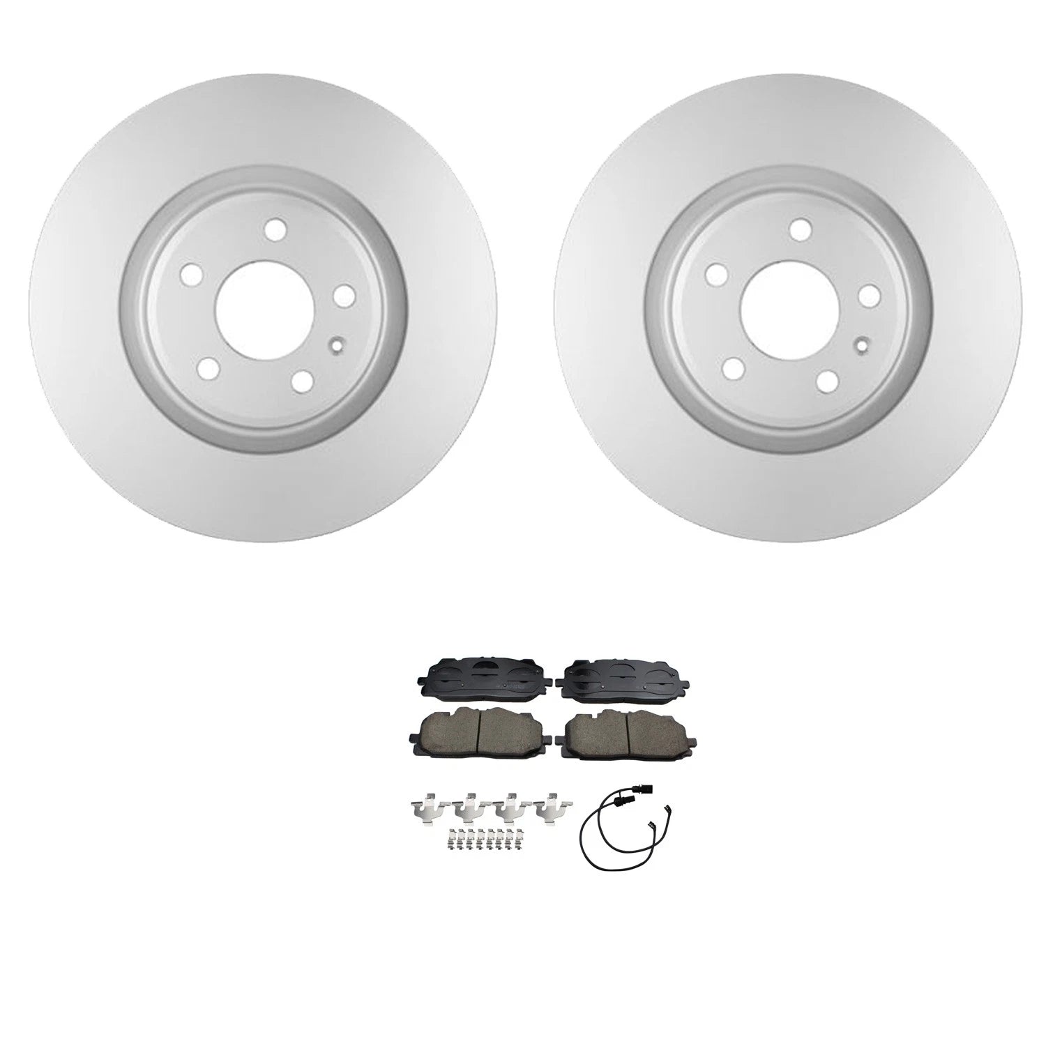 Front Rotors & Akebono EURO Ceramic Brake Pads Kit for Audi A4 Allroad