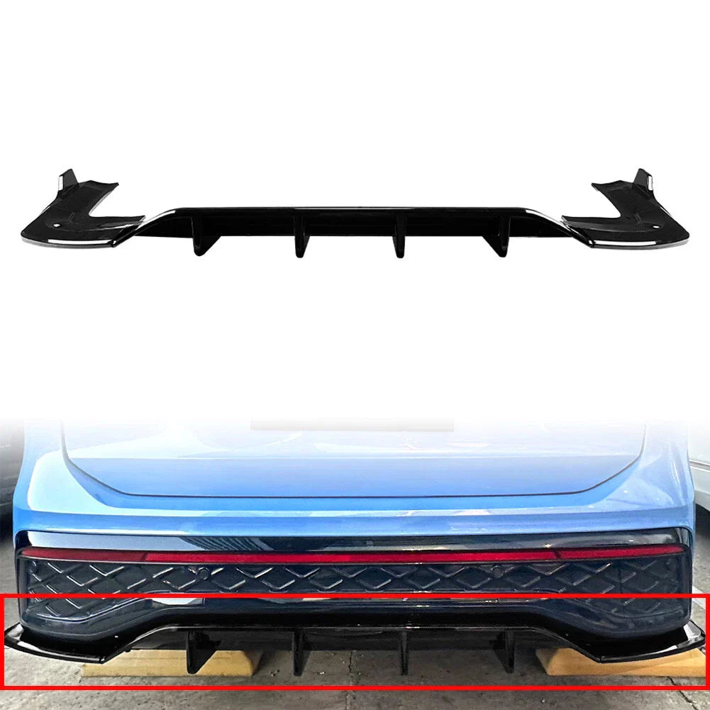 Glossy Black Rear Bumper Splitter Lip for VW Tiguan (2024-2025)