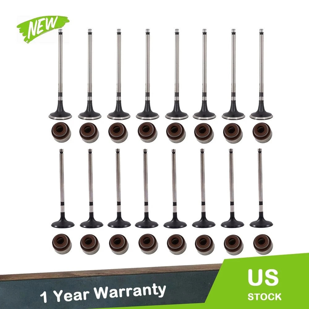 Set of 16 Engine Valves for Mitsubishi Eclipse 2.4L SOHC 4G69 (2006–2012)