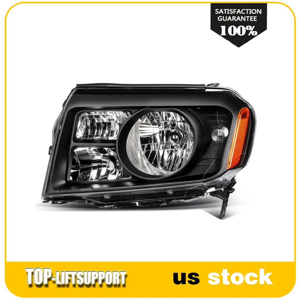2X Headlight Assembly for Honda Pilot (2009–2011) Black Housing
