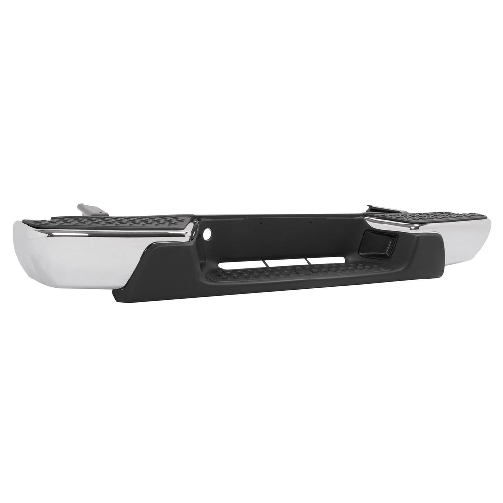 Rear Step Bumper Assembly for Chevy Colorado GMC Canyon (2004–2012) Chrome Black
