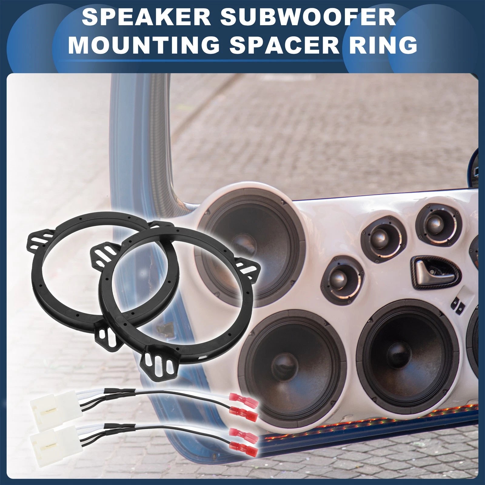 Set of 2 Speaker Spacer Rings for Ford Fiesta (2011–2019)
