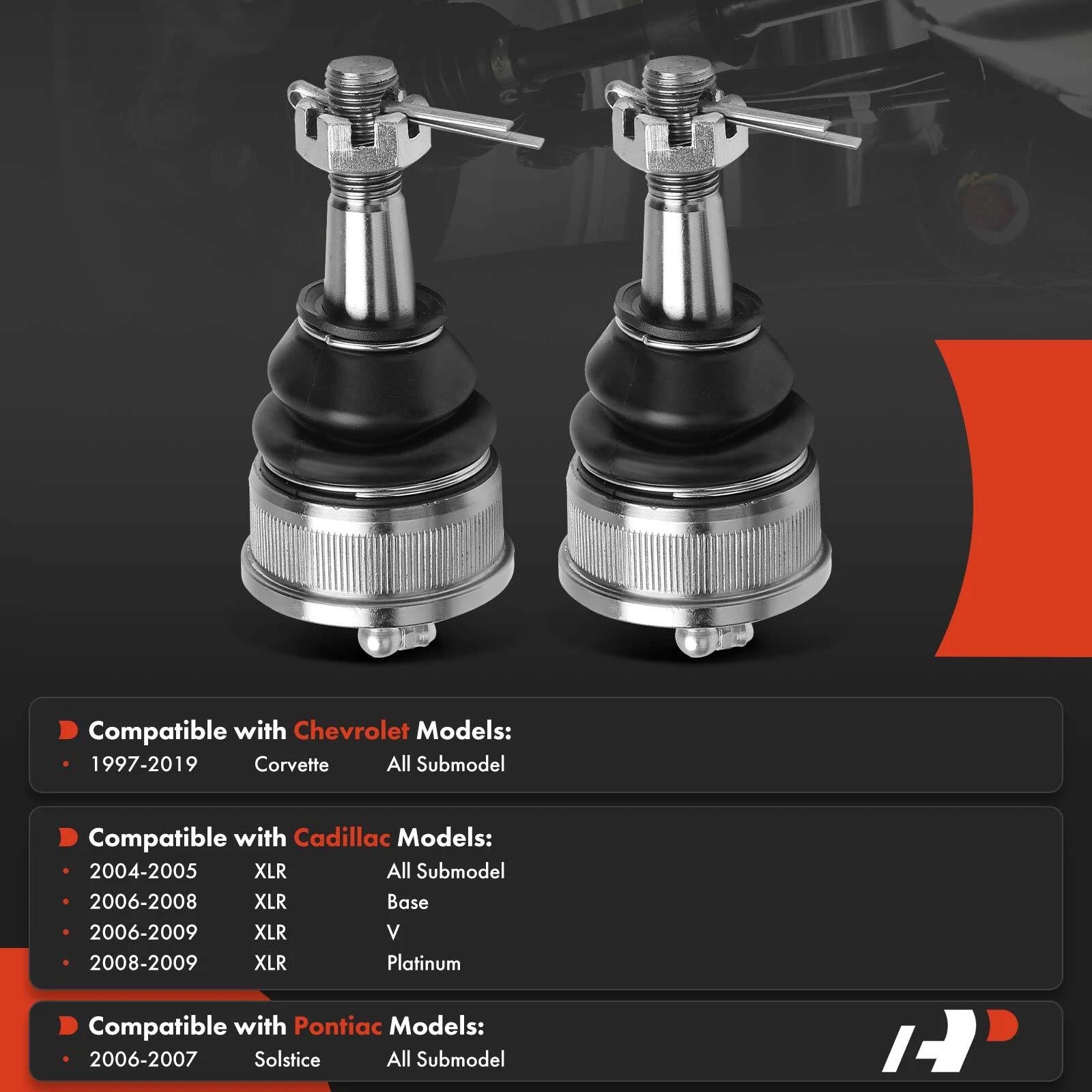 Front Lower Ball Joint Pair for Chevrolet Corvette Cadillac XLR (1997–2019)