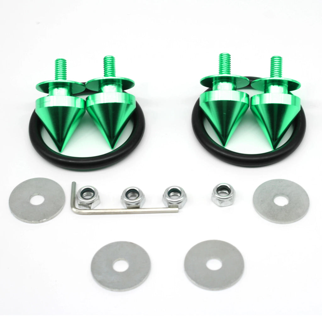 4PCS Green Spike Quick Release Fastener Kit for Bumper Corner Spoiler
