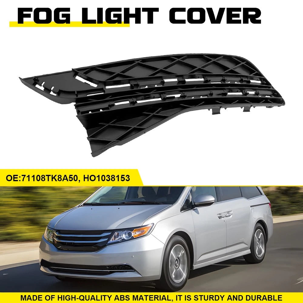 Fog Light Cover for Honda Odyssey (2014–2017) - Front Left Driver Side, Textured Black