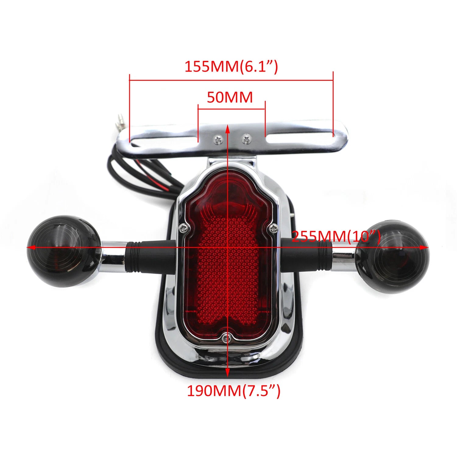Chrome Rear Brake Tail Light Signal Blinker for Harley FL FLSTN