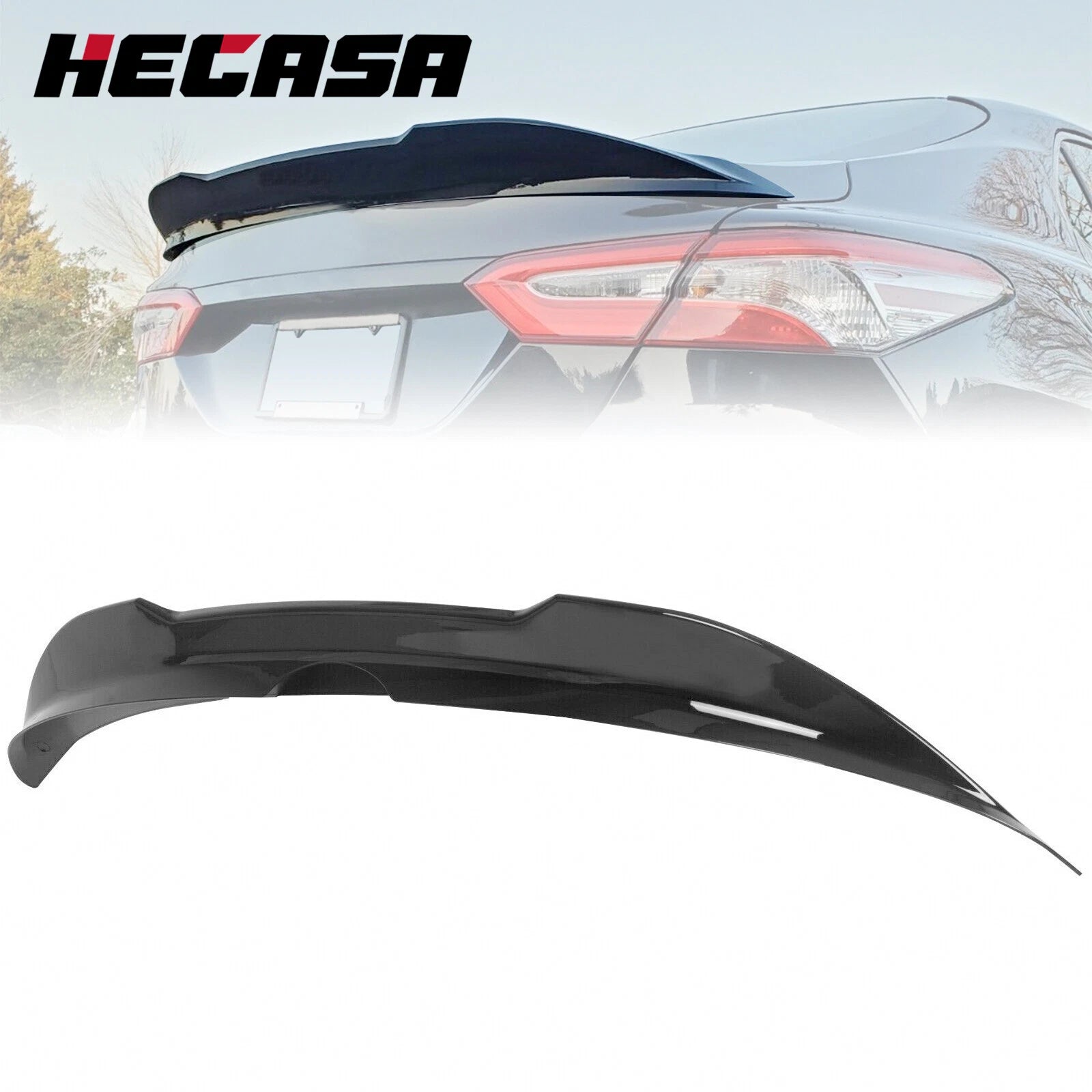 Gloss Black Duckbill Trunk Spoiler for Toyota Camry (2018–2024)