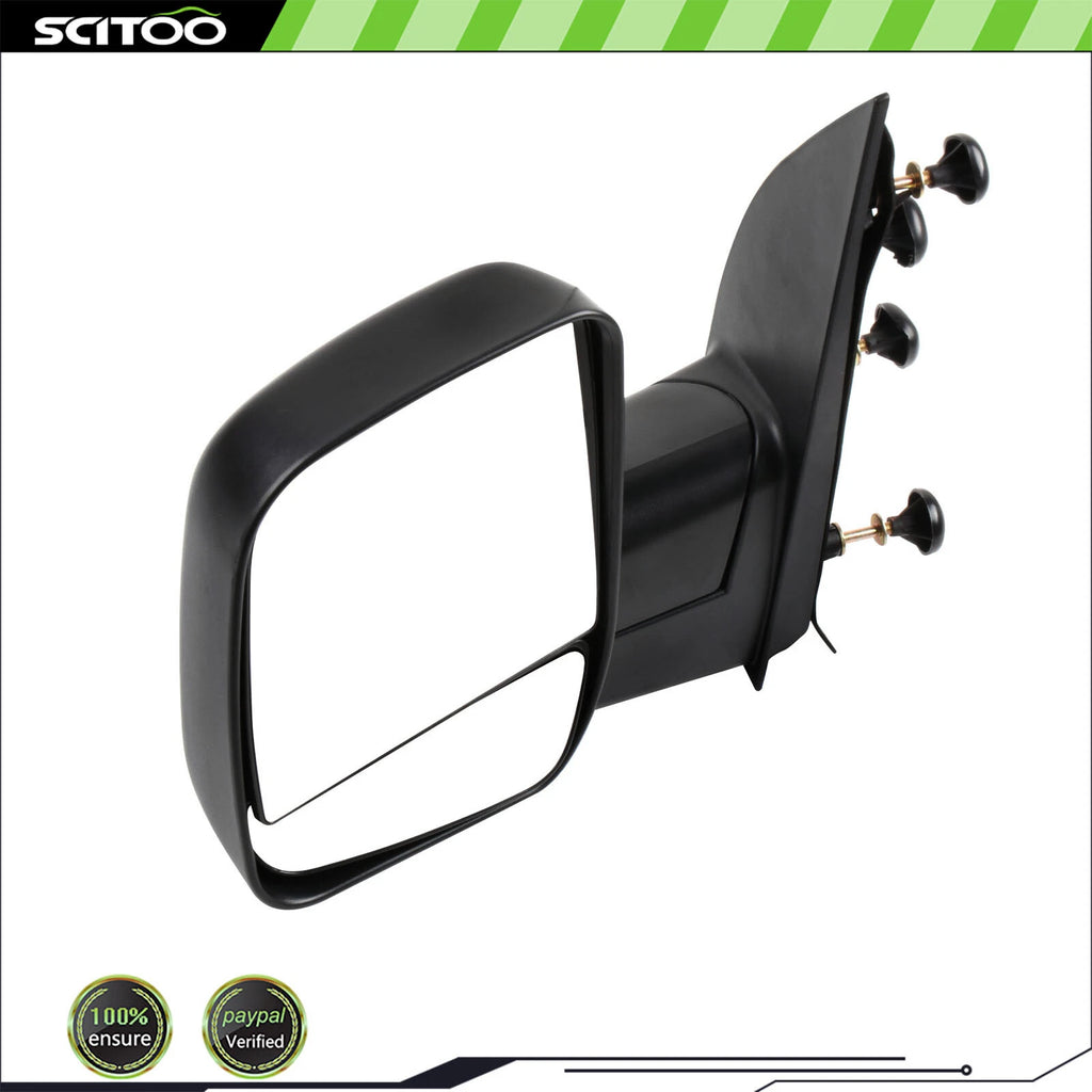 Driver Side Telescoping Mirror for Ford Econoline (2003–2014) Black