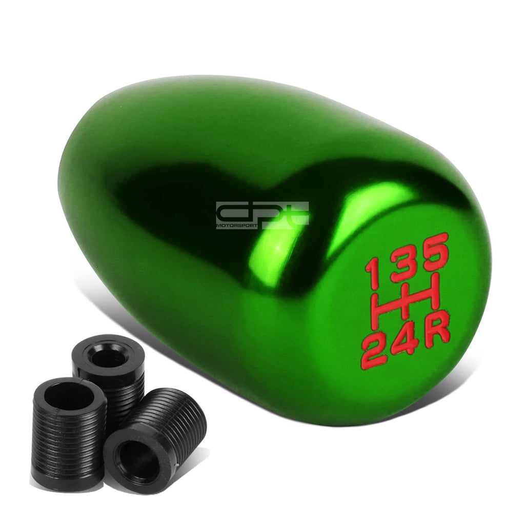 Shift Knob for Acura Subaru Nissan (Universal 10x1.5, 5-Speed, Green)