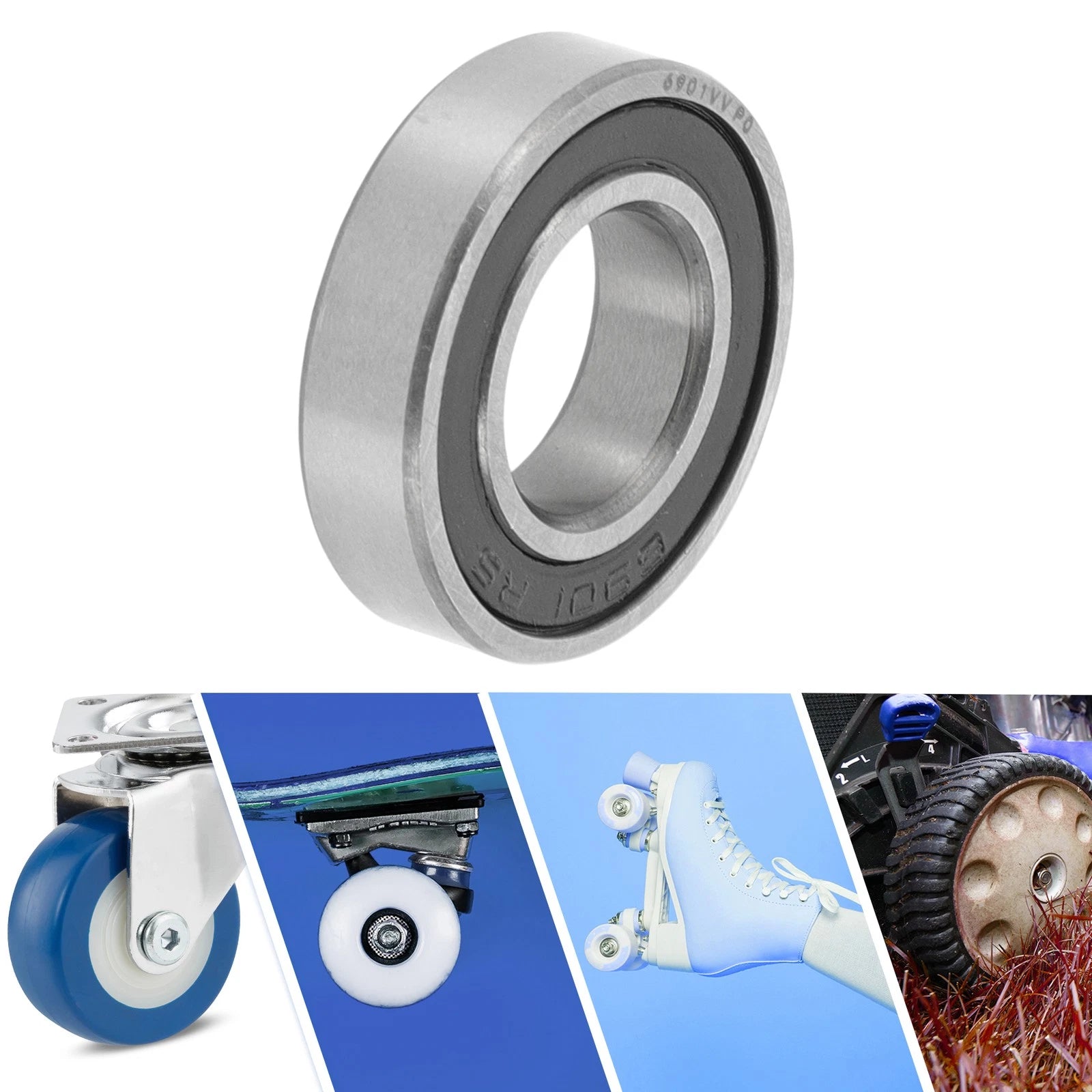 Deep Groove Ball Bearing 6901VV for Scooter Skateboard (12x24x6mm)
