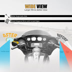 2X M8 Convex Mirrors for Harley Street Glide FLHX (2006–2025)