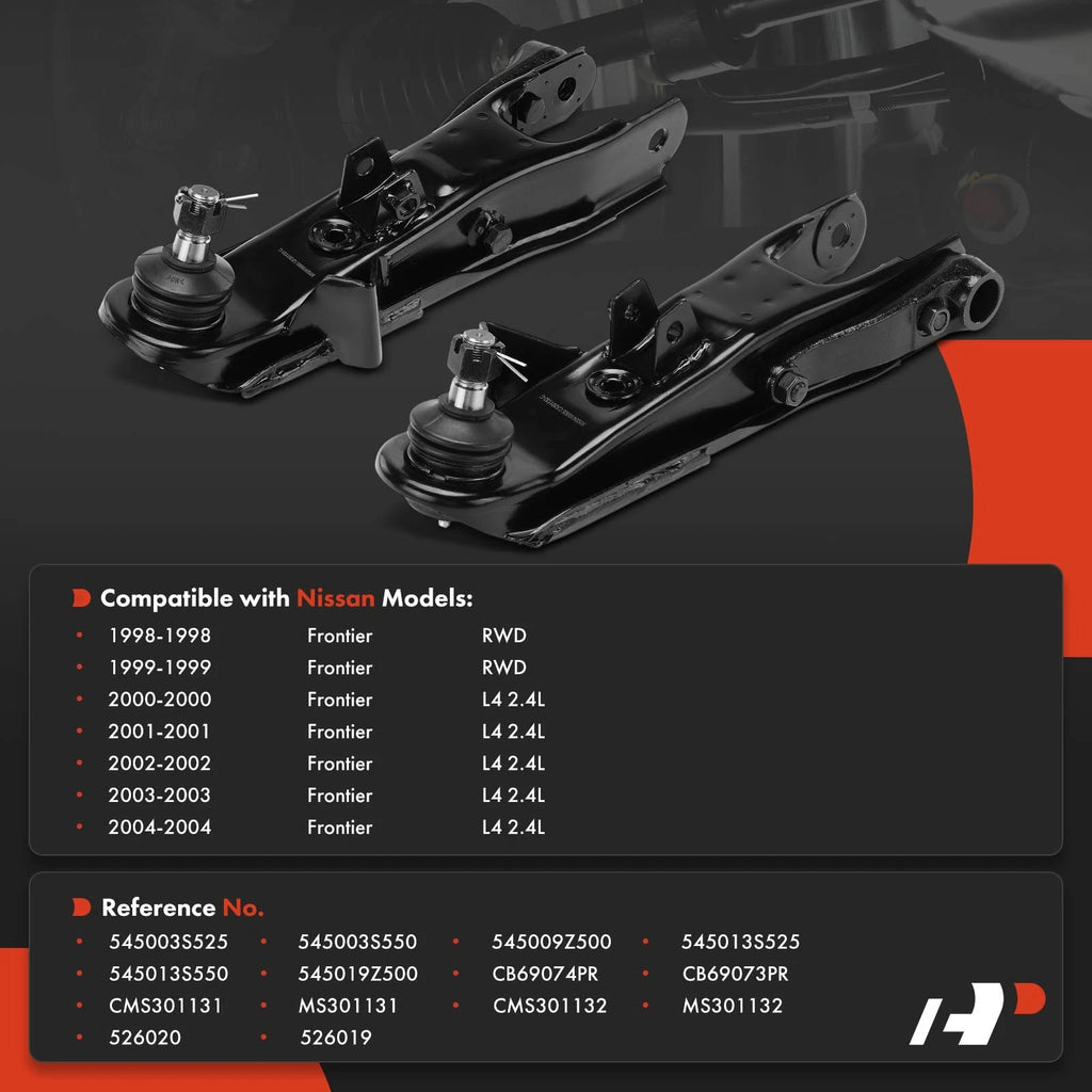 2X Front Lower Control Arm & Ball Joint for Nissan Frontier (1998–2004)
