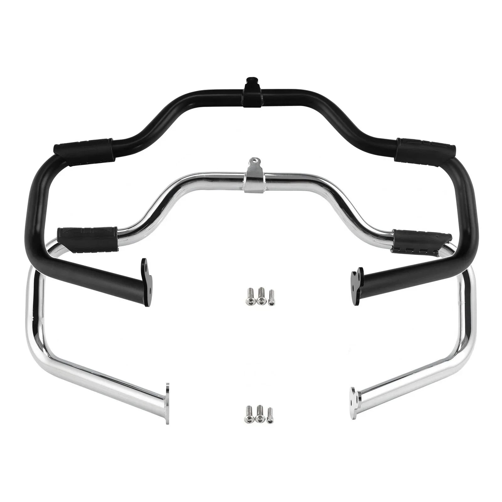 Mustache Highway Engine Guard Bar Chrome/Black for Harley Touring (2009-2024)