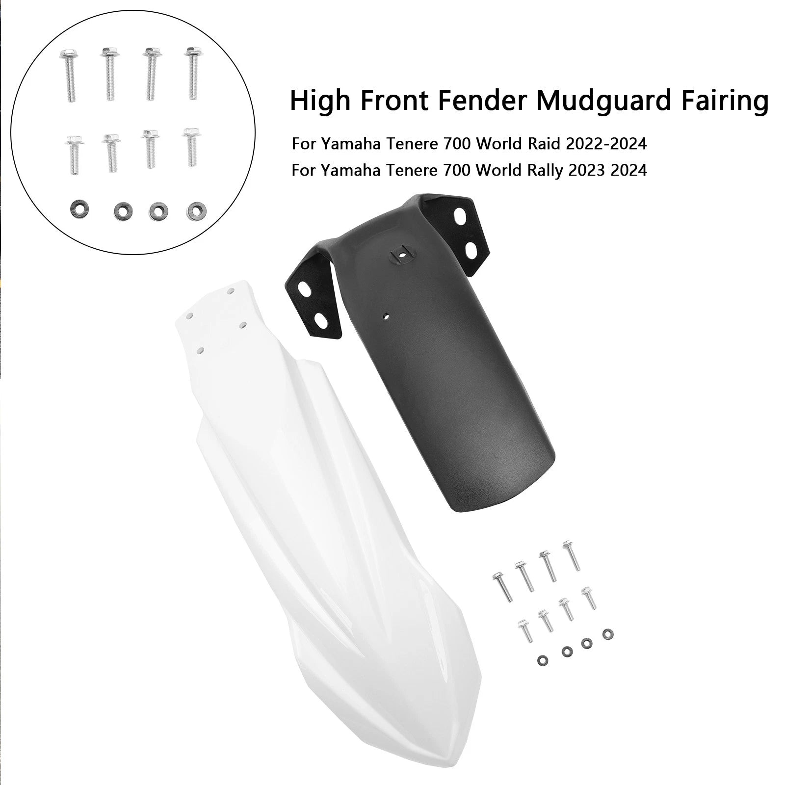Front Fender Mudguard Fairing for Yamaha Tenere 700 (2019–2026) White