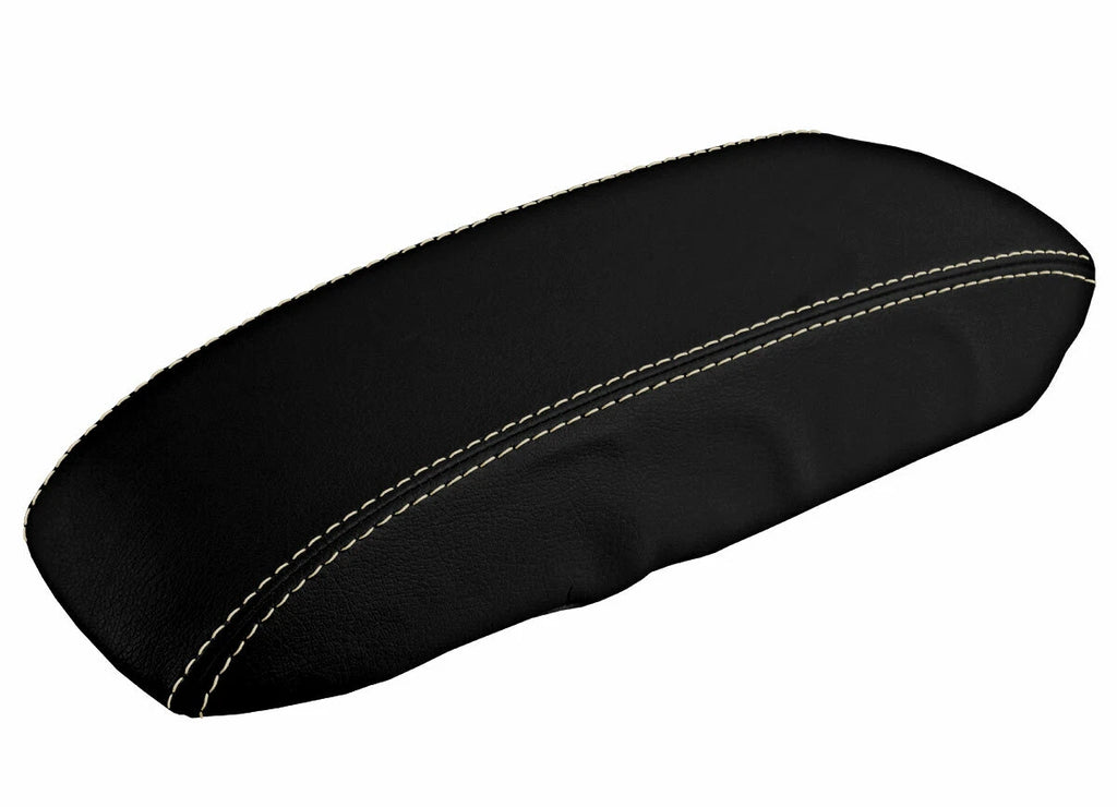 Leather Console Lid Armrest Cover for Honda Accord (1998–2002) Beige Stitch