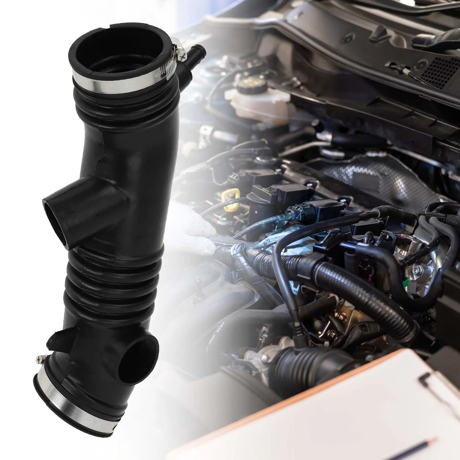 Intake Hose Tube with Clamps for Toyota Tacoma (1995–2000) Black