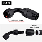 Set of 5 8AN 45 Degree Swivel Hose End Fittings with Adjustable Wrench