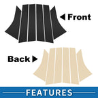 6pcs Door Pillar Window Trim for Ford Focus (2012–2019) Black