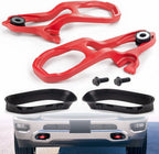 Set of 2 Red Heavy Duty Front Tow Hooks w/Hardware for Dodge Ram 1500 (2019–2024)