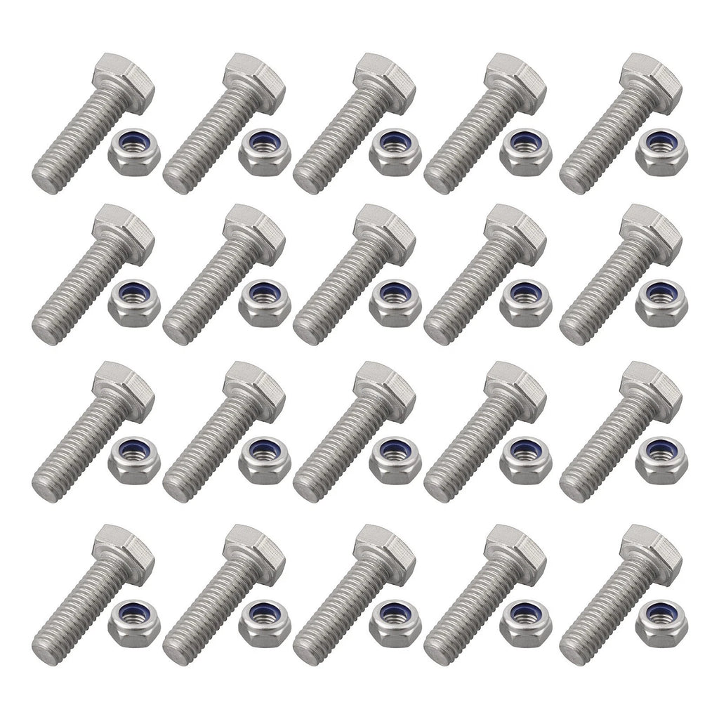Set of 20 Auger Shear Pins Bolts & Nuts for Snowblowers