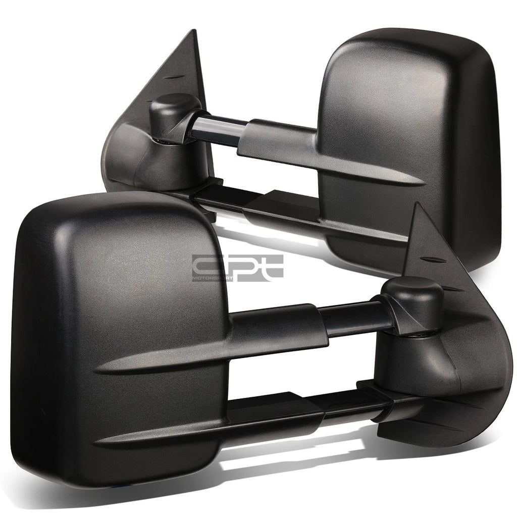 Pair Telescopic Dual Extendable Arm Rear Towing Side Mirrors for Chevy GMC (2007–2023)