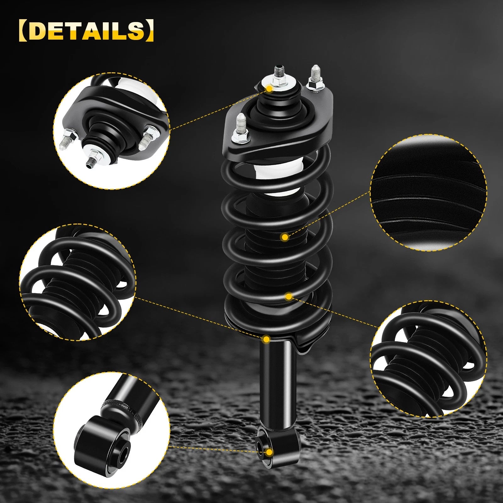 Set of 2 Rear Complete Struts with Coil Springs for Honda CR-V