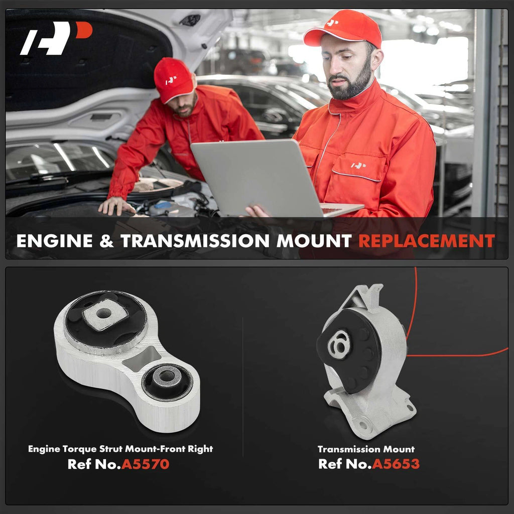 2X Transmission & Engine Torque Strut Mount for Ford Fusion (2010-2012)